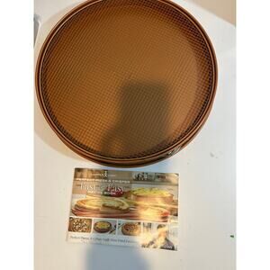Copper Chef 16" Perfect Pizza/Crisper Pan 3 Piece Non Stick -Excellent